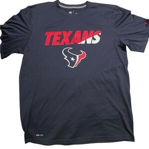 Nike Men's Navy Texans Dri-FIT Short Sleeve Tee Large
